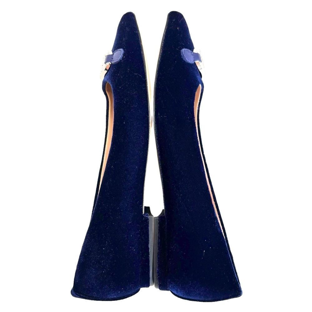 Lauren Ralph Lauren Lilah Blue Velvet Ballet Flats - Picture 8 of 13